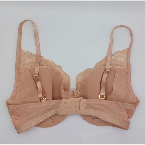 Soma Lightest Lift Lace Plunge Bra Size 36DD Nude Underwire Adjustable Straps - Picture 3 of 6